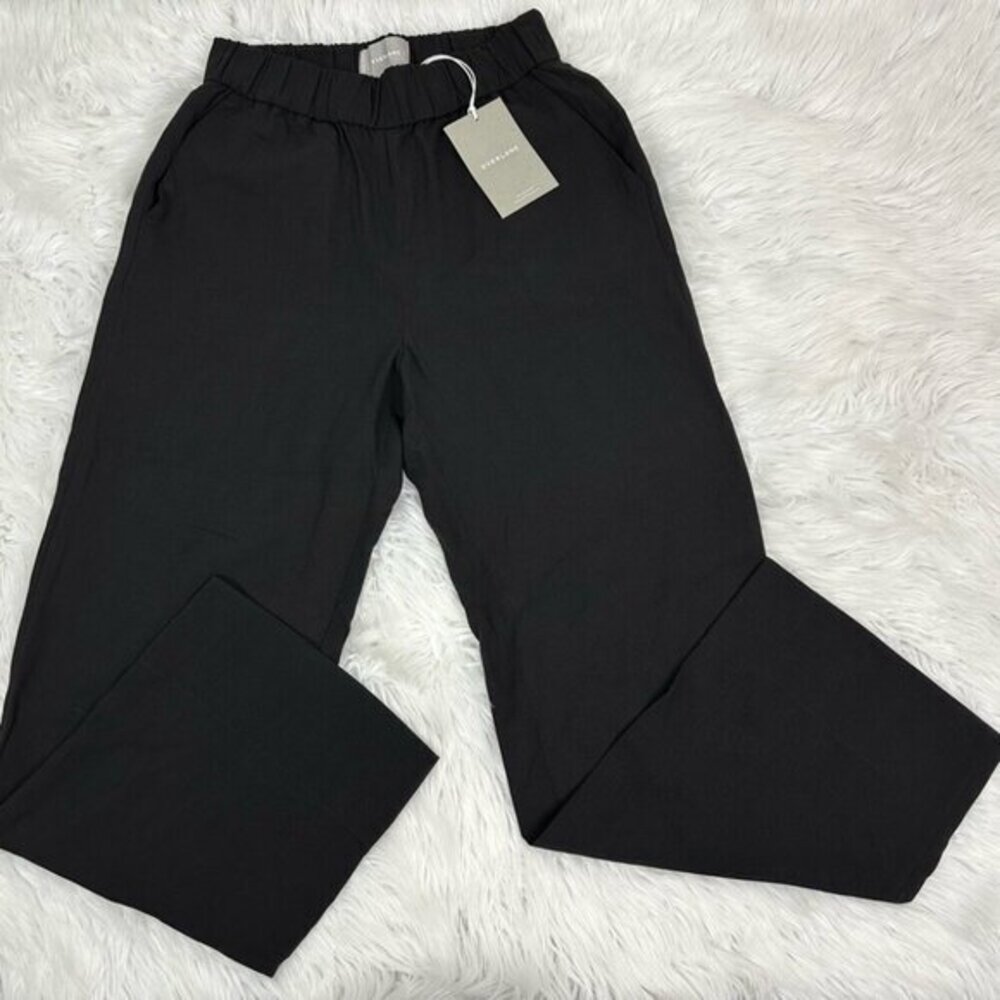 Everlane Black Wide-Leg Lyocell Business Casual Pant Size 4 NWT‎ High Rise 26x28